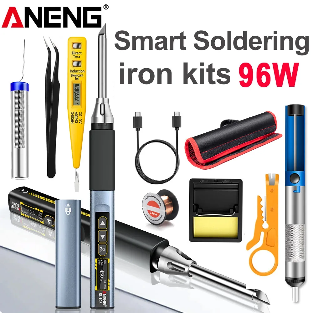 Tools Qc - Elektrische Soldeerboutset 96W ANENG SL108 PD/QC