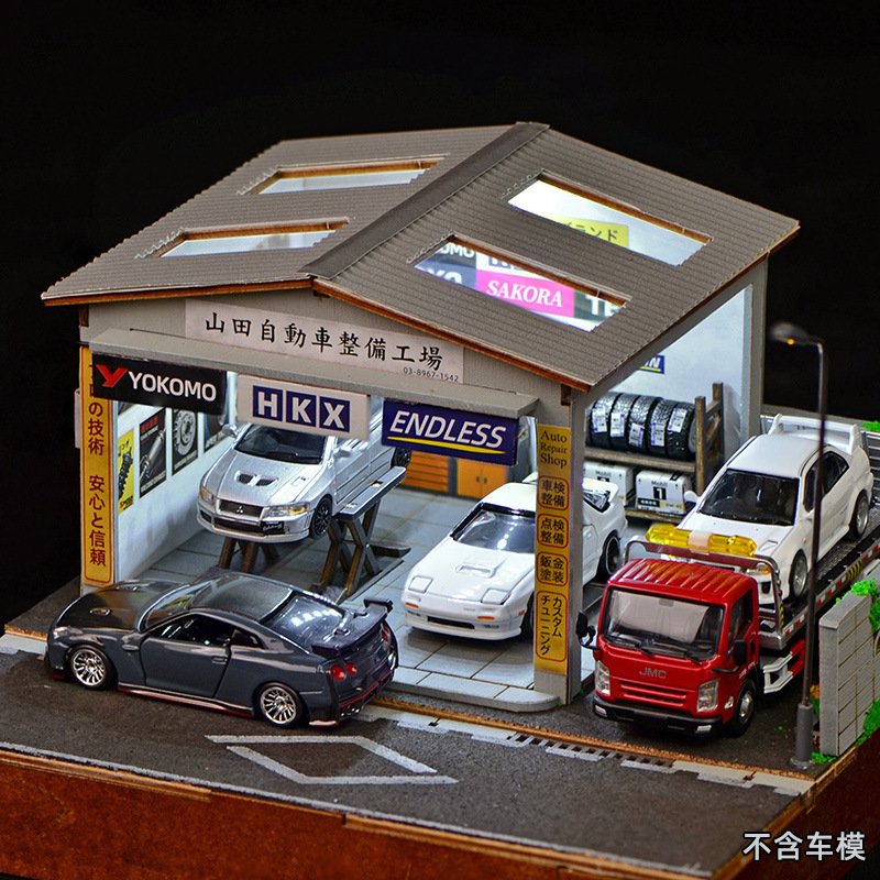Tools For Garage - 1:64 Schaal DIY Autoreparatiewerkplaats Diorama Kit