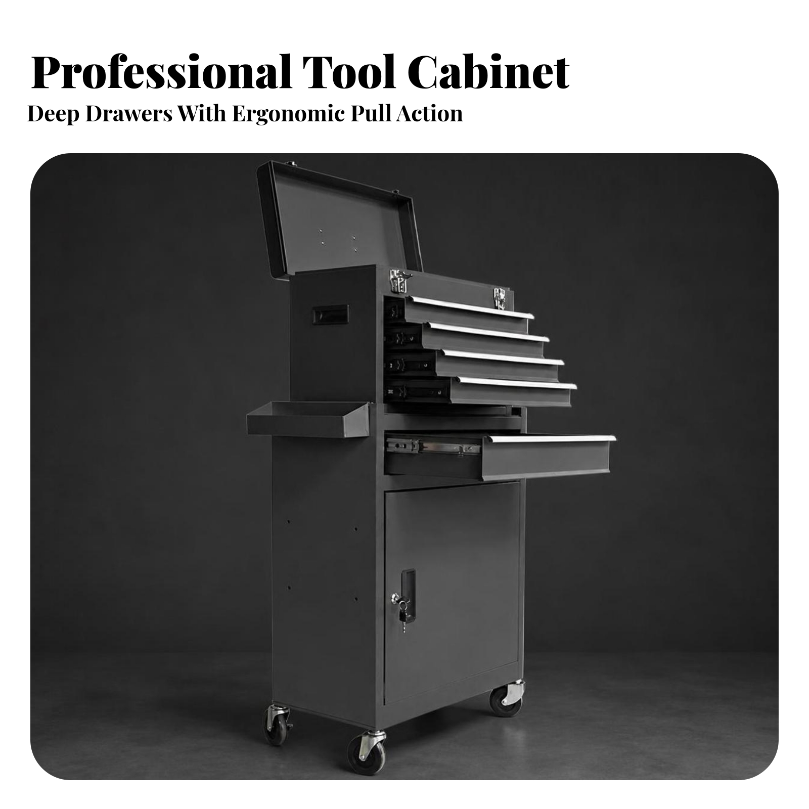 Tools Trolley For Workshop - Gereedschapswagen met wielen, sleutelvergrendeling, rollende gereedschapswagen