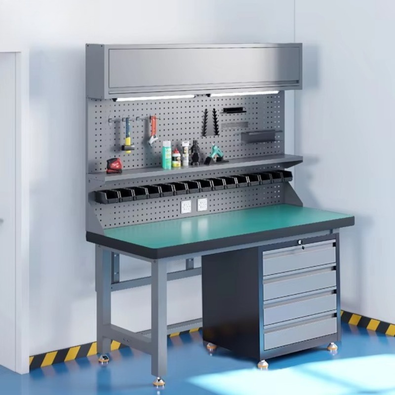 Workshop Tools Table - Zware antistatische werkbank, aanpasbaar, met gereedschapsopslag,