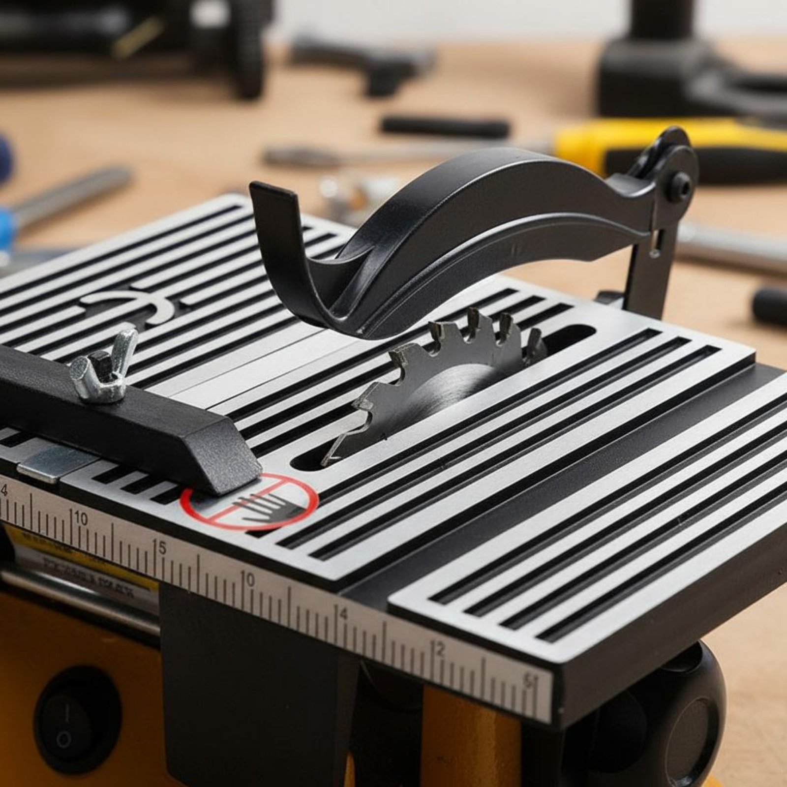 Workshop Tools Table - Mini-tafelzaag Draagbare miniatuur-bankzaag Snijmachine Geluidsarm elektrisch