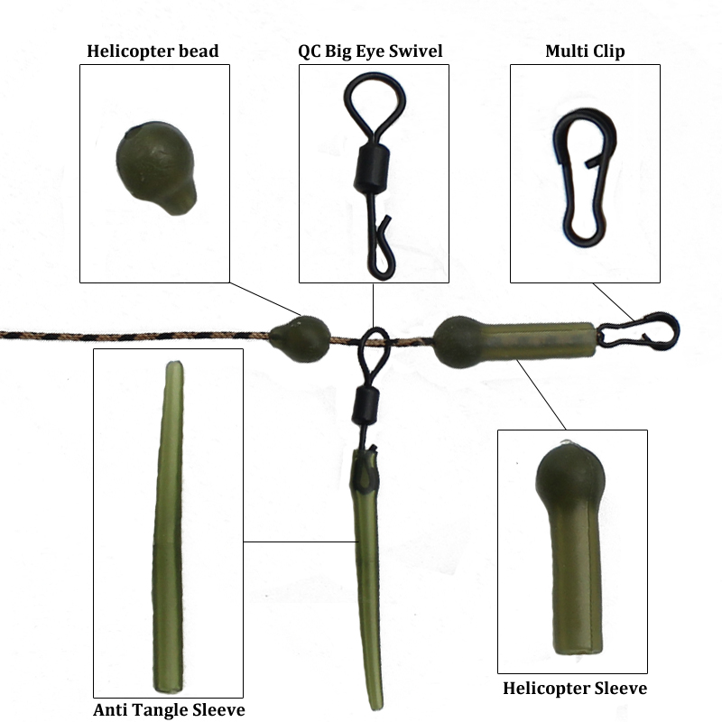 5Set = 25PCS Karpervissen Heli - Tools Qc recensie en prijs
