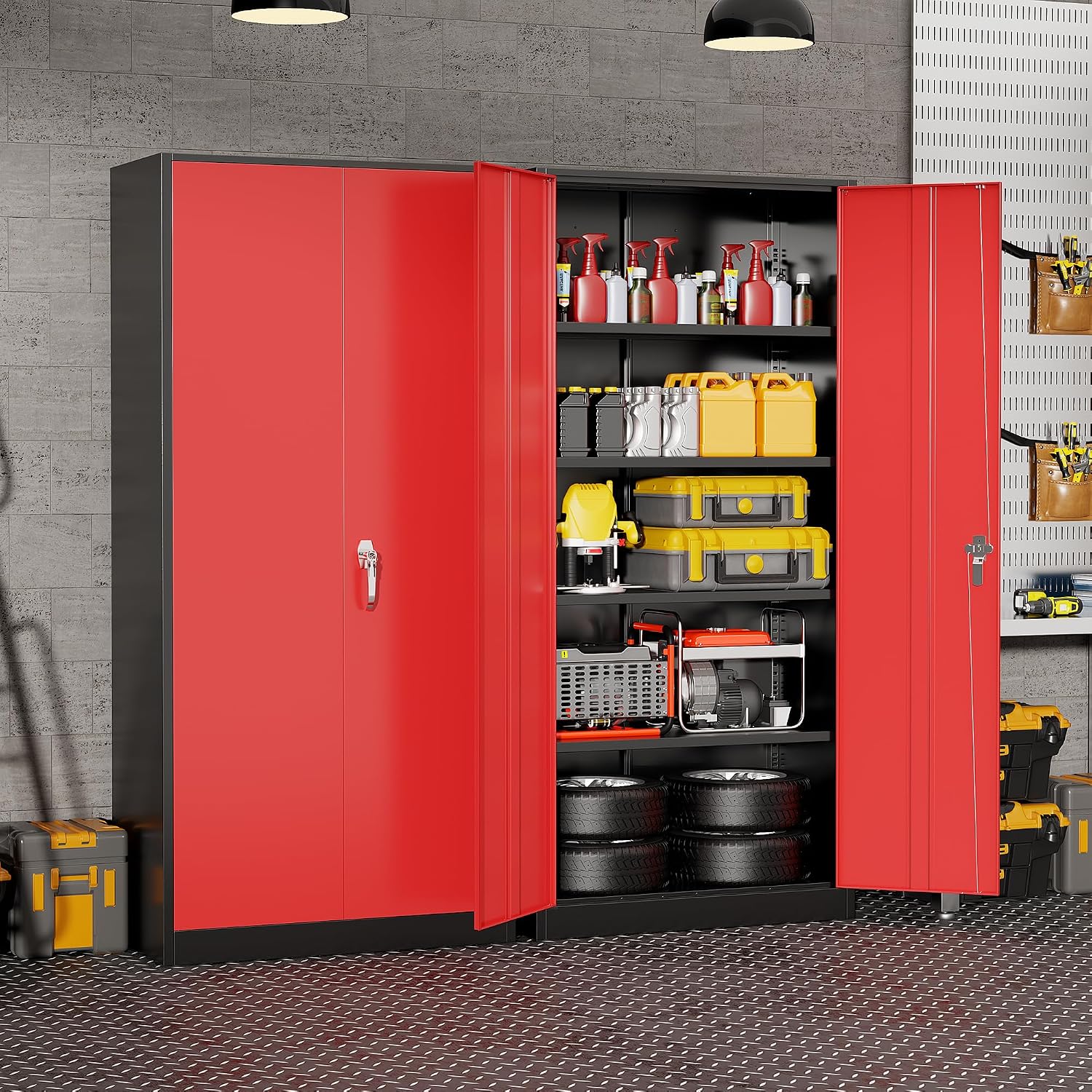 Zware metalen garage-opbergkas - Tools For Metal Workshop recensie en prijs