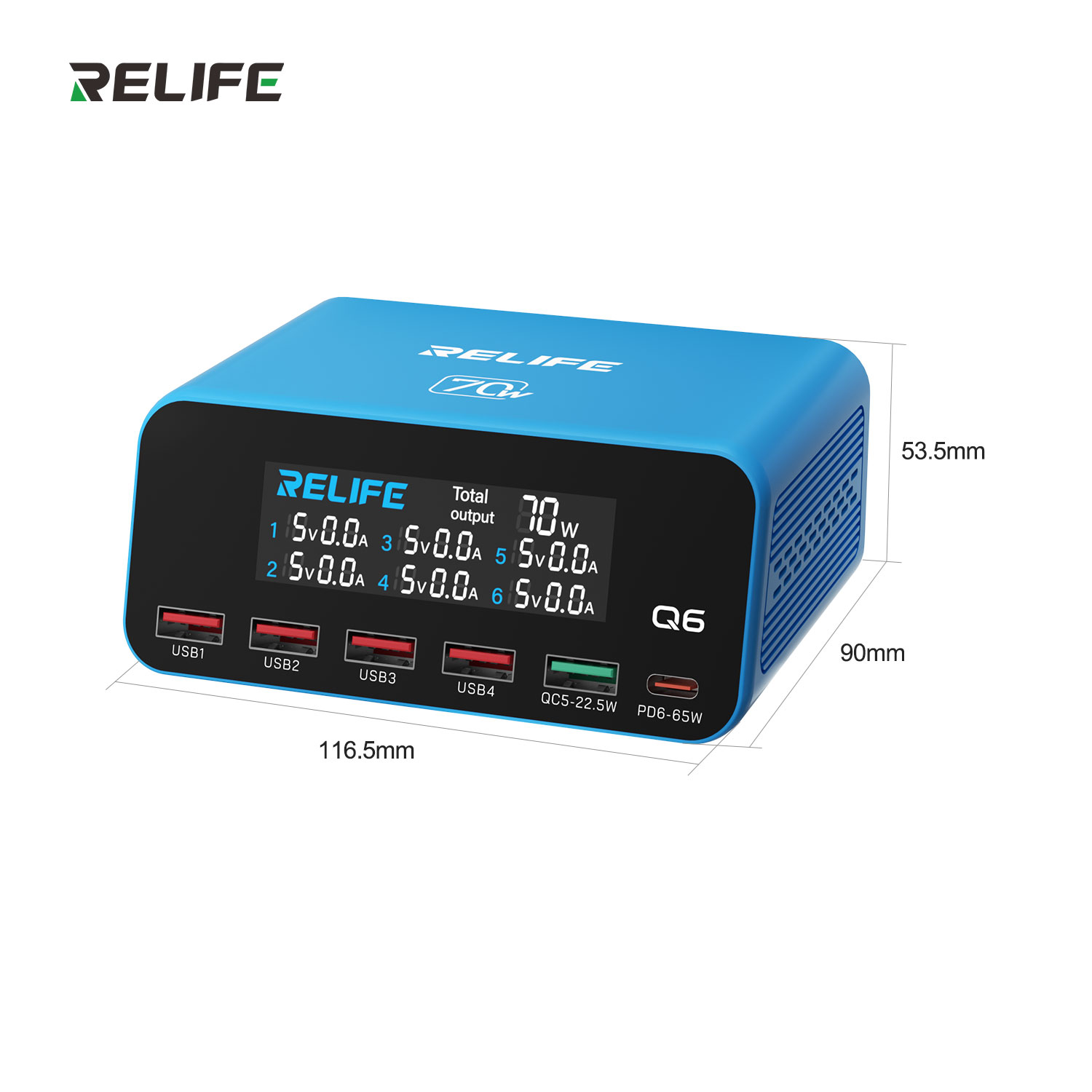 RELIFE Q6 70W PD QC Snellader  - Tools Qc recensie en prijs